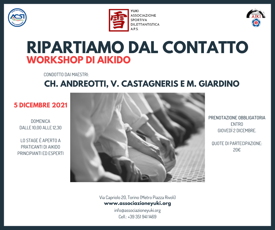 workshop akido ripartiamo dal contatto